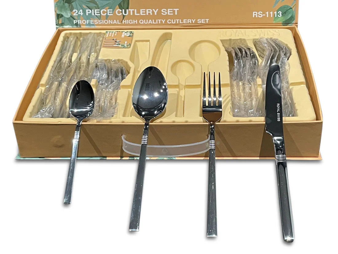 Royal Swiss - Cutlery Set for 6 People - 24 Pieces