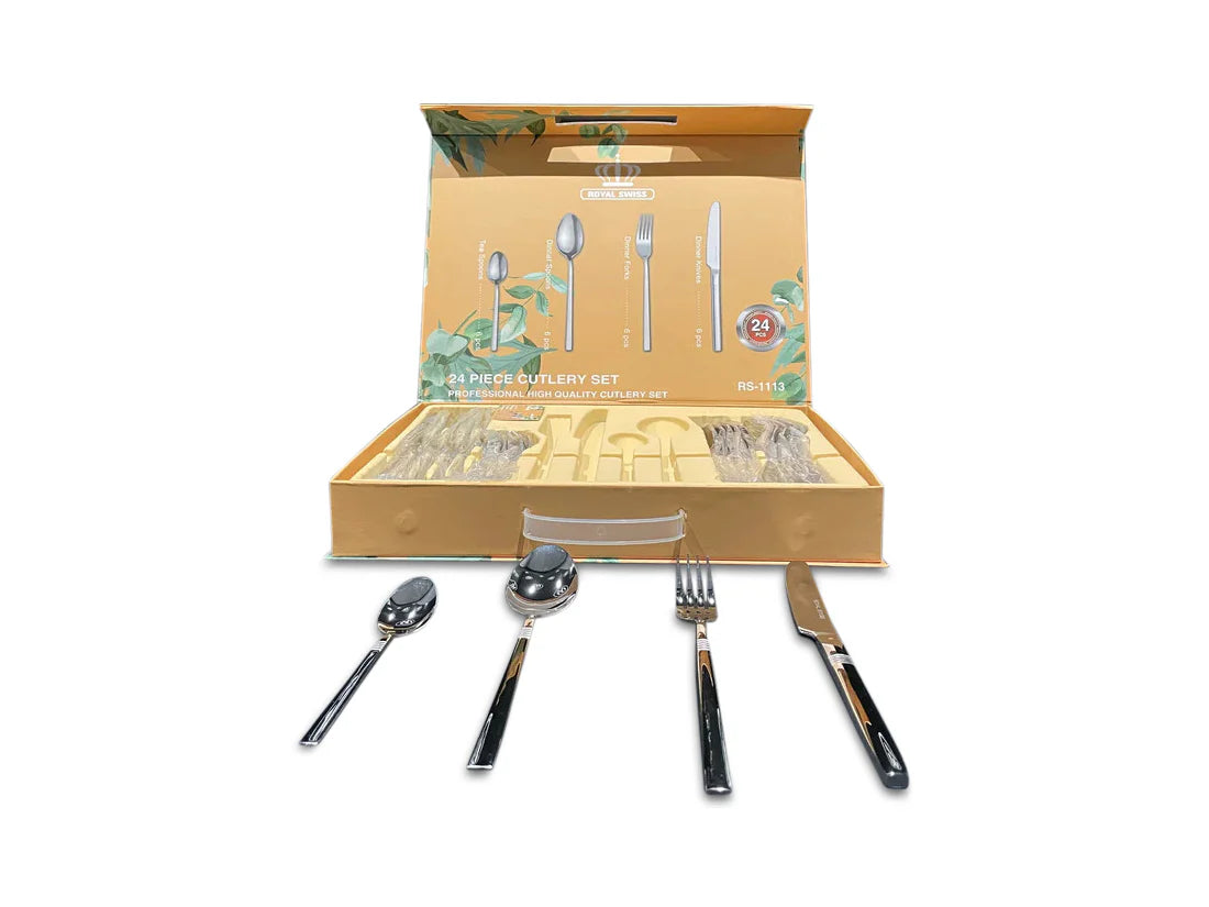 Royal Swiss - Cutlery Set for 6 People - 24 Pieces